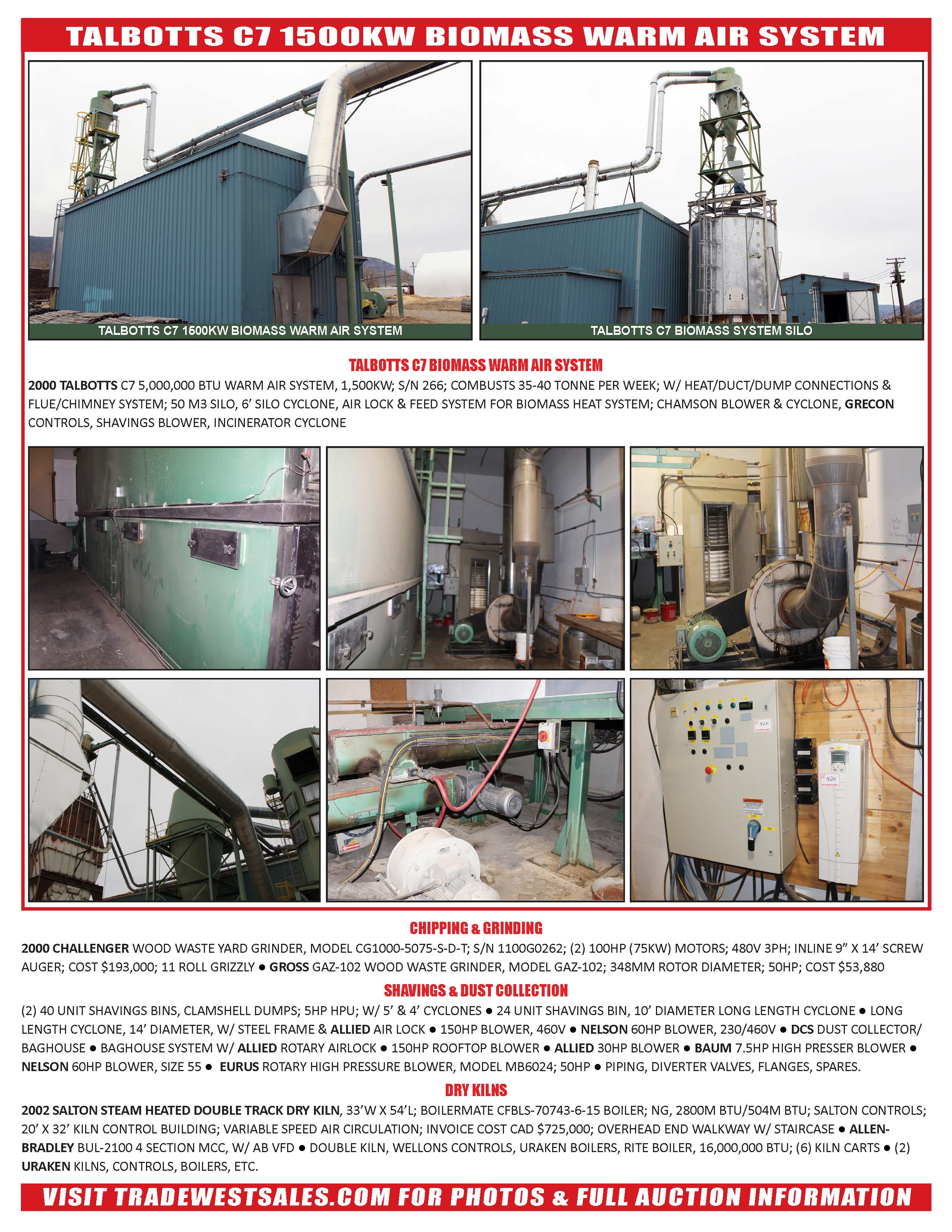 PAST AUCTION- Major Lumber Remanufacturing Mill Online Auction 